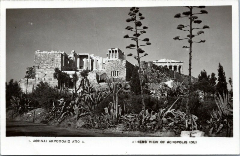 postcard - photo - Greece - Athens View of Acropolis