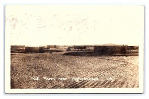 Tank Farm Near Augusta Kansas c1917 RPPC Postcard Oil Field