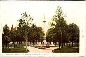 Postcard MONUMENT SCENE Manchester New Hampshire NH AM1720