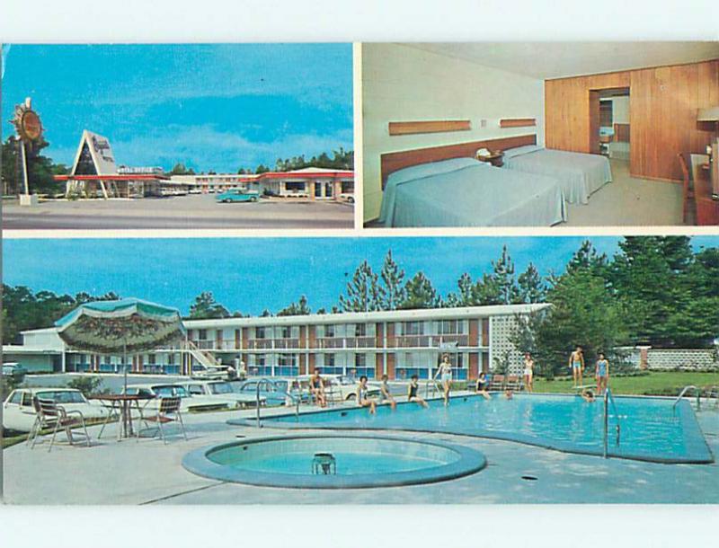 Unused Pre-1980 OLD CARS & BRYANT'S MOTEL Statesboro Georgia GA u0354@