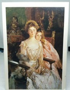 John Singer Sargent Art Postcard  Mrs Fiske Warren and Her Daughter Rachel 1903