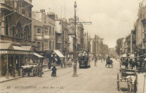 England Hampshire Southampton Above Bar tramway vintage postcard 