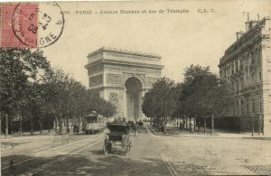 PC FRANCE, PARIS, AVENUE MARCEAU, ARC DE TRIOMPHE, Vintage Postcard (b31464)