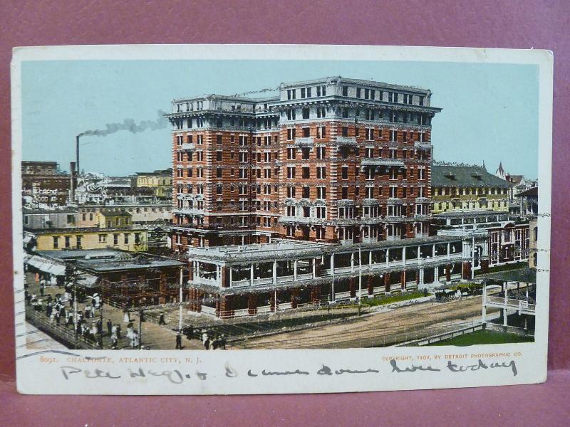 Old Postcard NJ Atlantic City Chalfonte Hotel 1907 Glitter