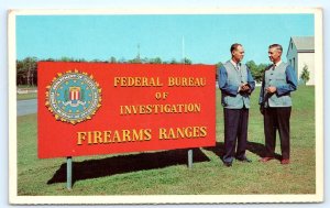 QUANTICO, Virginia VA ~ Marine Corps Base FBI FIREARMS RANGE c1960s Postcard