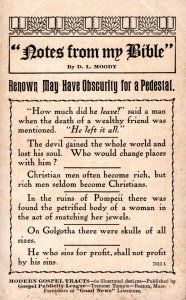 1907 Religious  Advertisement  Notes From My Bible