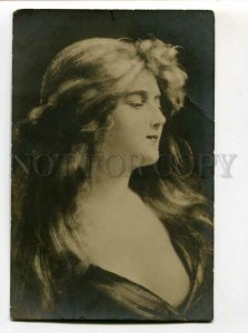 3096542 BELLE Woman LONG HAIR by Angelo ASTI vintage Russian PC