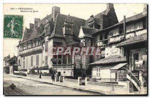 Old Postcard Perigueux House Quay