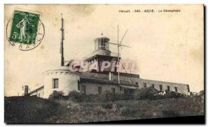 Old Postcard Lighthouse Agde semaphore