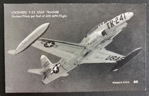 Mint USA Real Picture Postcard Lockheed T-33 USAF Trainer