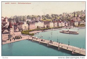 Ferry, Schweizerhofquai, Luzern, Switzerland, 1900-1910s