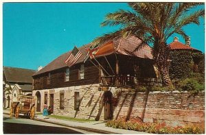 Oldest House, St Augustine, Florida, Vintage Chrome Postcard