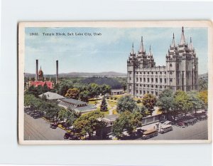 Postcard Temple Block, Salt Lake City, Utah