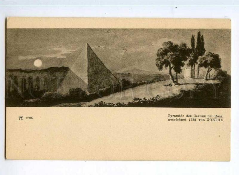 247400 ITALY GOETHE Rome Pyramid of Cestius Vintage postcard