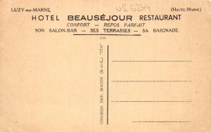 US6244 luzy s marne haute marne france hotel beausejour restaurant purfina 