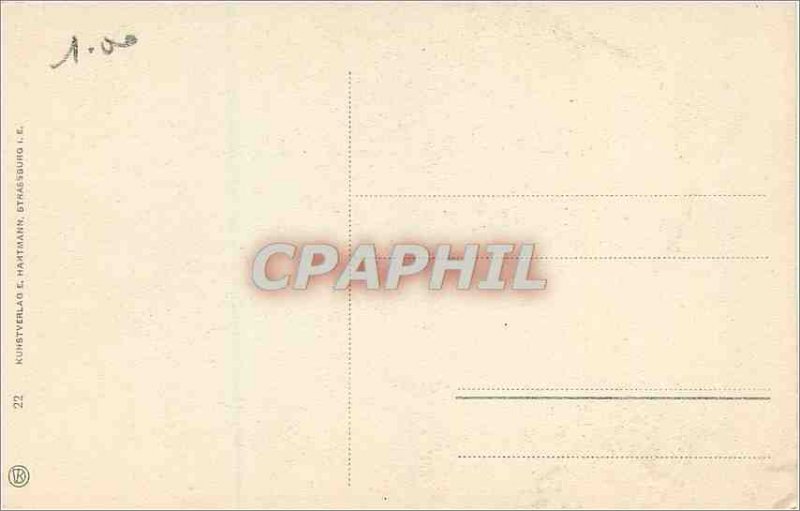 Old Postcard Strassburg I E Monument Kleber