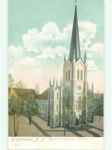 Unused Pre-1907 CHURCH SCENE Binghamton New York NY p5445