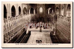 Old Postcard Albi Cathedrale Sainte Cecile Interior stalls and the high altar