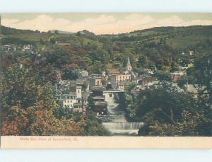 Pre-1907 PANORAMIC VIEW Springfield Vermont VT F9639