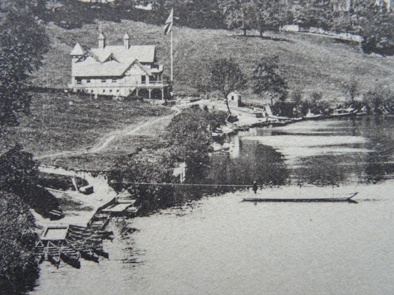 Shropshire SHREWSBURY Pengwern Boat House & Ferry c1906 Postcard by Wrench