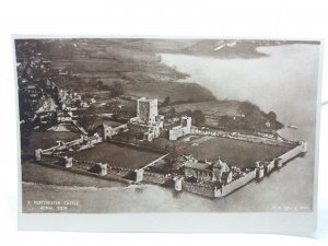 Aerial View of Portchester Castle Hampshire Vintage Postcard