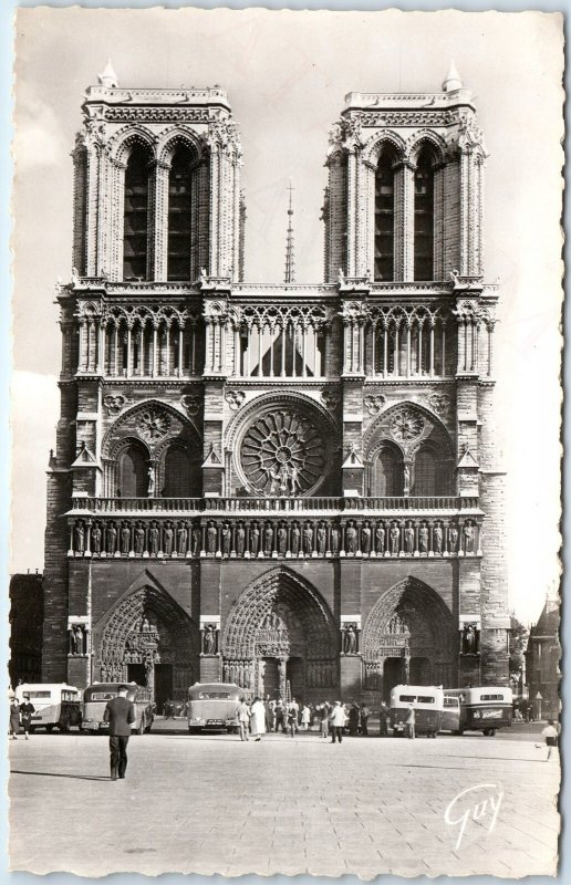 c1910s Paris, France RPPC Notre Dame Cathedral Gothic Architecture Church A337