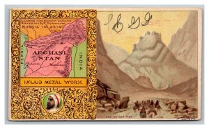 Vintage 1890's Trade Card - Arbuckles Ariosa Coffee New York - Map Afganistan