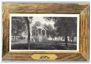 Lake City Iowa Postcard City Park Exterior View Building c1910 Vintage Antique