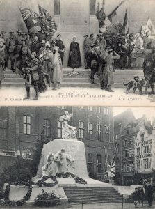 Edith Cavell Pantheon De La Guerre WW1 2x Memorial Postcard s
