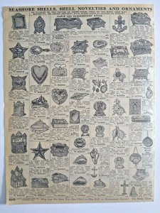 1911 Antique Postcard Albums Boxes Art Sears Catalog Page Vintage Print Ad