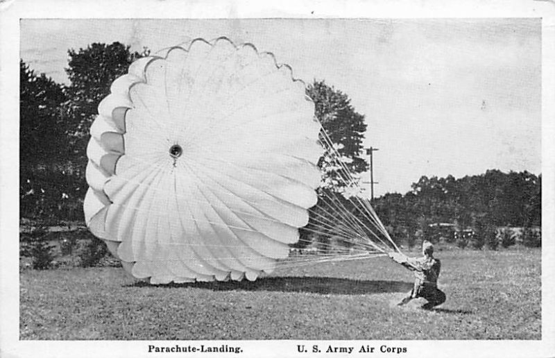 Parachute Landing US Army Air Corps 1944 