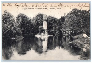 1907 View Of Light House Palmer Park Detroit Michigan MI Antique Postcard