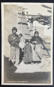 Mint Usa Postcard Native Americana Indian Family San Diego Fair