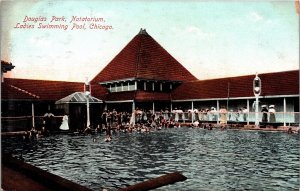 Postcard Douglas Park, Natatorium, Ladies Swimming Pool in Chicago, Illinois