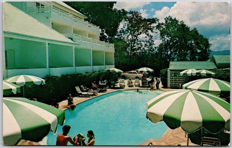 Hotel Coral Cliff Montego Bay Jamaica Swimming Pool Cabanas Postcard 