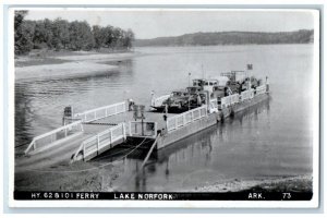 1953 Car Ferry View Lake Norfork Arkansas AR RPPC Photo Posted Postcard