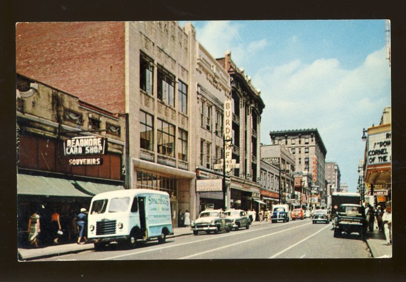Louisville, Kentucky/KY Postcard, Fourth Street Looking North, Old Cars & Trucks