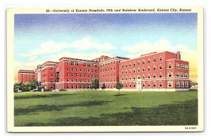 University Of Kansas Hospitals 39th & Rainbow Kansas City Kansas Postcard
