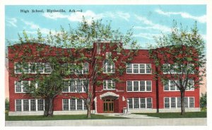 Vintage Postcard 1920's View of High School Building Blytheville Arkansas AR