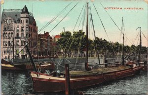 Netherlands Rotterdam Haringvliet Vintage Postcard C172