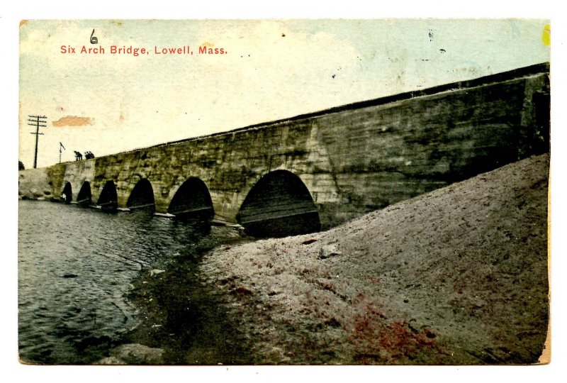 MA - Lowell. Six Arch Bridge   (chip)