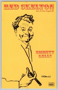 1970's RED SKELTON EMMETT KELLY JOHN ASCUAGAS NUGGET CASINO NEVADA POSTCARD