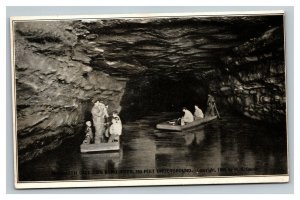 Vintage 1910's Photo Postcard Echo River Row Boats Mammoth Cave Kentucky