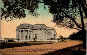 Postcard ON Niagara Falls Boulevard Drive & Power House ~1910 M67