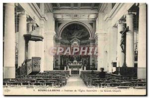 Old Postcard Bourg Church of the Interieur Queen Saint-Gilles Great Chapel