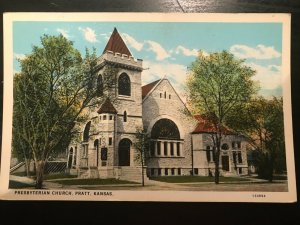 Vintage Postcard 1915-1930 Presbyterian Church Pratt Kansas