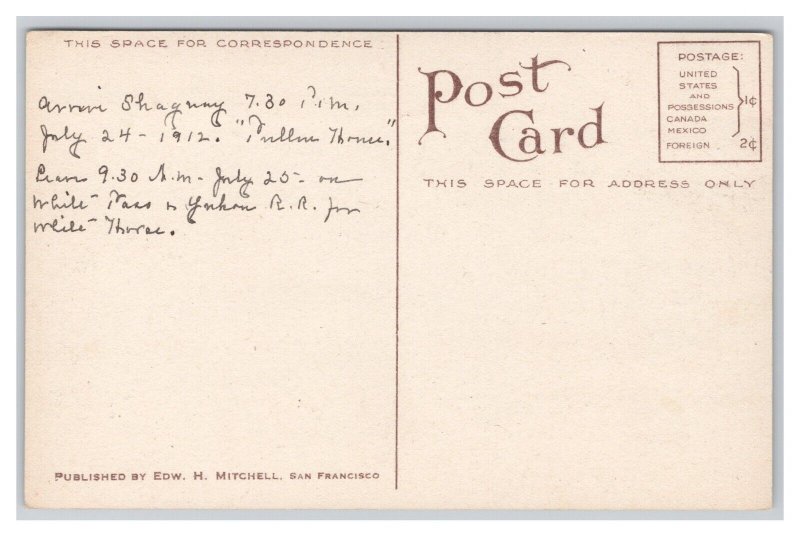 Skagway Alaska Postcard c1912