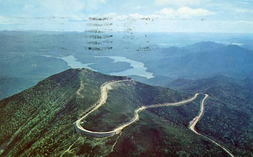 NY - Adirondacks, Whiteface Mountain Memorial Highway, Lake Placid in Distance