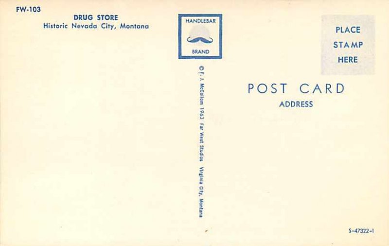 207169-Nevada City, Montana, Drug Store, Interior View