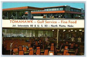 North Platte Nebraska NE Postcard Tomahawk Gulf Service Restaurant Dual View